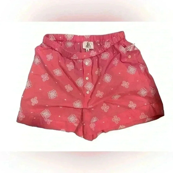 NWOT dRA Los Angeles Pink Embroidered Boxer Shorts Size Medium - Picture 1 of 9
